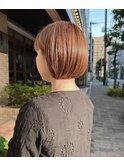 ボブ×まろやかベージュ