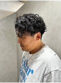 カルマパーマ/ベリーショート/ダークアッシュ/ニュアンスパーマ
