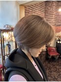 ショートスタイル×白髪ぼかしカラー　40代/50代/60代