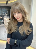 ロンドメリア 天神大名店(Lond Melia)&nbsp;ワンホンへア/くびれレイヤーカット/ロイヤルベージュ