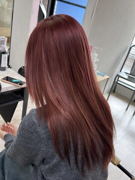 アジールヘア 所沢プロペ通り店(agir hair) 艶髪◎ワインレッドで大人美人!韓国風くびれレイヤー