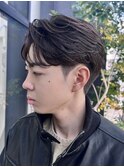 大分ニュアンスパーマセンターパートフェザーパーマ毛流れパーマ