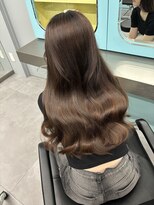 ノー バイ イオエ 西梅田(no. by ioe)&nbsp;ブリーチなしカラー/髪質改善/ミルクティーベージュ/小顔へア