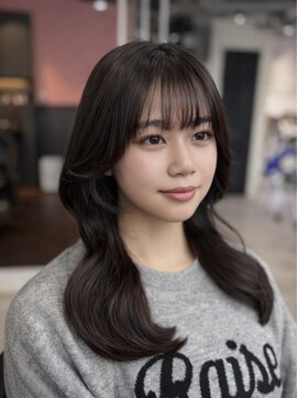 リーオオサカ(Lee Osaka) 就活OK◎透明感ダークカラー×小顔レイヤー/ 梅田髪質改善　kana