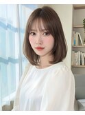 【お手入れ簡単】面長◎シースルーバング小顔大人ボブ30代40代