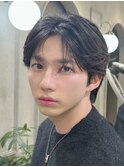men's/メンズ/刈り上/げセンターパート/ダウンパーマ/池袋/韓国