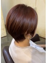 コル フォー ヘアー(cor for hair) 丸みショート バーガンディバイオレットカラー