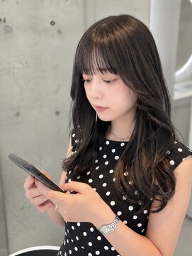 エヌアイ オモテサンドウ(ni omotesando) おとなかわいい◇暗め透明感ミントグレージュ顔周りレイヤー