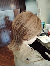 アレックス 西神中央店(alex)&nbsp;個性派ウルフヘア×ハイトーン☆【20代30代40代50代】