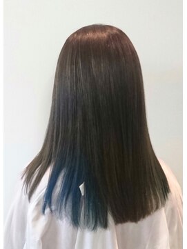 ソワン ドゥ ブレス 今里店(soin de brace) インナーカラーブルー