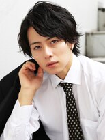 好印象メンズパーマ爽やかビジネスウルフ人気◎髪型