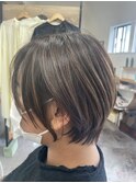 ハイライト+イルミナカラーで夏カラーの透明感仕上げ◎