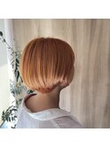 オレンジショートボブ