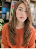 ゆらぎ斜めバング外国人風ロングレイヤーh戸田公園20代30代40代!