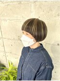 ★明るめ白髪ぼかしマッシュスタイル★