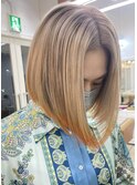 ブロンドベージュボブm