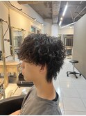 スパイラルパーマ　波巻きパーマ　メンズパーマ