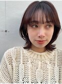 くびれヘア】【顔まわりくびれ】【外ハネ】【レイヤー】
