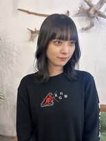 シーバイサイン(sea by Sign)&nbsp;黒髪/ミディアムヘア/くびれ巻き