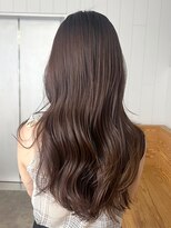 アルバム 銀座(ALBUM GINZA)&nbsp;カーキベージュレイヤーロングニュアンスカラー_ba481722