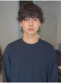 メンズカット ケアパーマ マッシュショート ツーブロック