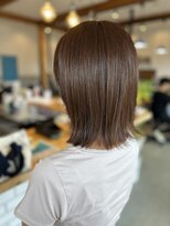 フラッグ バイ ヘッドライト 長岡花園店(FLAG by HEADLIGHT)&nbsp;艶髪ボブイメチェン外ハネボブ美髪くすみベージュラベンダー