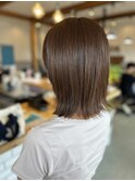 艶髪ボブイメチェン外ハネボブ美髪くすみベージュラベンダー