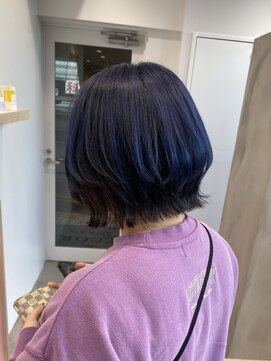 デコラソラン 本川越(DECORA SORAN) ブルー×ブラック◇アンブレラカラー