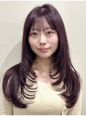 韓国風/レイヤー/小顔/前髪カット/髪質改善/グレージュ/透明感
