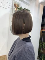 イコ 表参道原宿(ico)&nbsp;グレージュ　ブリーチなしダブルカラー　ミニボブ　ボブ