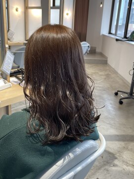 エクリュ(ecru) natural × Olive brown