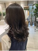 コテ巻き風パーマ　ショコラブラウン