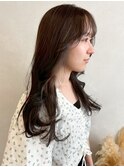 透明感カラーアッシュグレージュ＊レイヤーカットロング/明大前