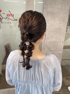 ハイル(KHAIR) ツインあみおろし♪/梅田美容室/金城二千夏