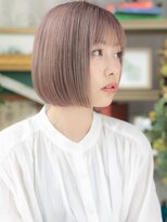 カバーヘア ブリス 川口(COVER HAIR bliss) 小顔ミルクティーピンク切りっぱなしボブディA1川口10代20代30代