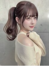 ランテルディ 渋谷(LANTERDIT) 【LANTERDIT】小顔顔周りカット/おくれ毛/ベージュ/Risa