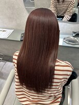 《髪質改善 縮毛矯正/ 酸性ストレート/髪質改善トリートメント》nui + (茨木店) 黒髪/クラゲヘアー/オリーブグレー/小顔/ココアベージュ/茨木