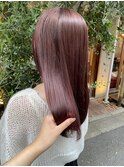 花田/ピンクブラウン下北沢韓国20代30代ブリーチなしカラー