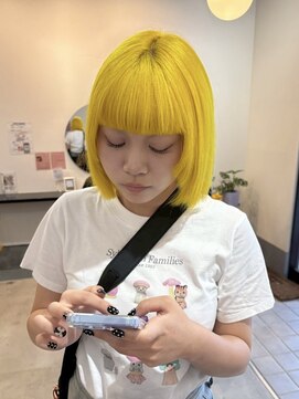 ラック 津田沼(LUCK) イエロー/ケアブリーチダブルカラーインナーカラー