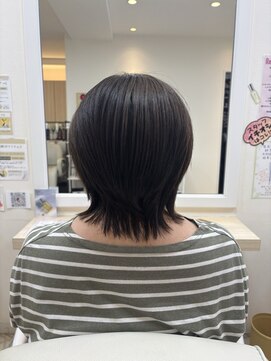 艶ブラウン×小顔見せレイヤーボブ【橋本/髪質改善/白髪染め】