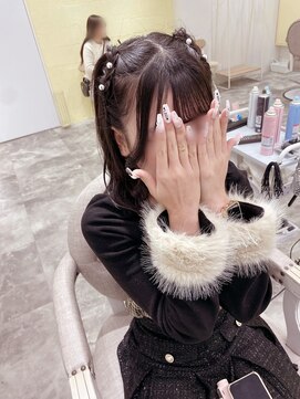 クラン 梅田店(clan) 編み込みハーフツイン/梅田ヘアセット