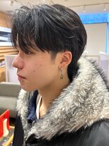 アイウィル(Ai WilL)&nbsp;ニュアンスパーマ ツーブロック 韓国風 マッシュ 黒髪