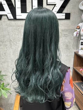 オルズ 渋谷(ALLZ) ディープグリーンダブルカラーハイトーンケアブリーチケアカラー