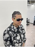 地毛短いけど気合いのコーンロウ