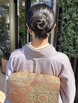 ラフテル(RAFTEL)&nbsp;ショートでも叶う◎大人上品シニヨンアレンジ訪問着着付け