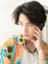 モッズヘアメン 札幌月寒店(mod's hair men)&nbsp;大人かき上げ黒髪アイロンパーマミディアムウルフヘア20代30代n