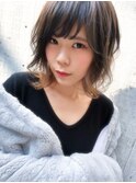 《桐原真理子》ボブ☆インナーカラー☆アッシュベージュ