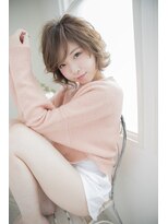 シャイン ヘア ブレンド 二子玉川(Shine hair blend)&nbsp;【二子玉川】丸みショート無造作カールボブディイルミナカラー51