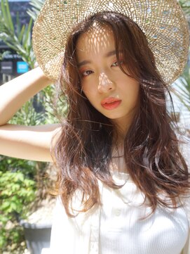 アルバム 銀座(ALBUM GINZA) ウェーブロング_ココアブラウンフリンジウェーブ_27976