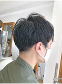 かき上げヘア　ニュアンスマッシュ　サイドパート　韓国マッシュ